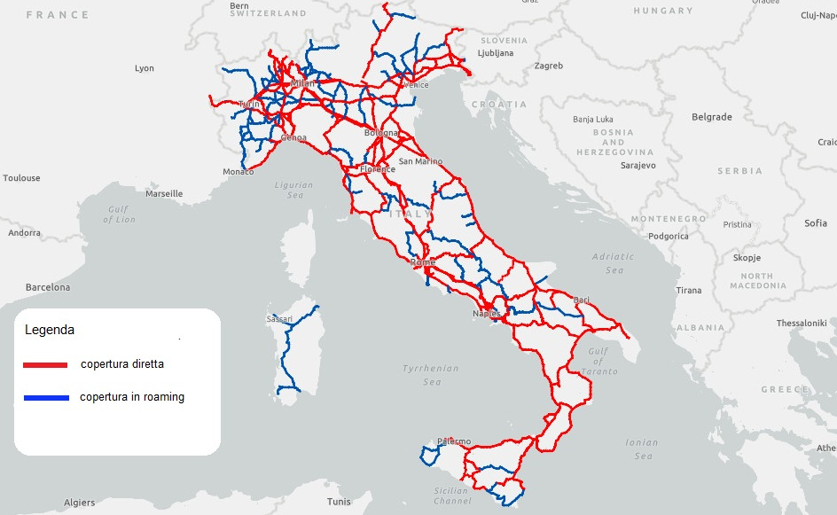 Cartina Ferrovie Italia